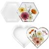 Mocifa 2 Pezzi Stampi Grandi in Silicone per Resina Epossidica a Forma di Cuore e Esagonale Stampo Resina Epossidica Silicone Grande per Fermalibro Conservazione dei Fiori Decorazioni Casa (2 Forme)