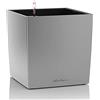 LECHUZA CUBE Premium 40 argento metallizzato 16368