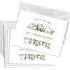 Briefzauber 12 Biglietti d'invito con 12 buste | 60° Compleanno elegante | Set formato DIN A6 da compilare | Design minimalista | Carta Premium 400g (60° Compleanno - floreal)