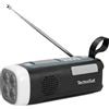 TechniSat Radio a manovella TechniSat Viola - Radio di emergenza con alimentazione solare e manovella, batteria da 4500 mAh, FM, Bluetooth