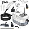 Bekasa Pulitore a vapore elettrico manuale, pulitore vapore casa portatile, Steam Cleaner 2500 W con Serbatoio 1L, 6 velocità +5 accessori,Pulitore a vapore a mano per mobili da Cucina Auto da Bagno