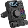 August CR235 Trasmettitore FM Bluetooth 5.3 Adattatore autoradio, Chiamata a mani libere con Siri/Google Assistant, Bassi e Alti - 30W PD Ricarica rapida Lettore MP3 USB Sintonizzato FM - Nero