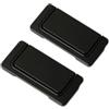 Yeandshi 2 maniglie a filo, nere 64 mm, distanza tra i fori nascoste, maniglie quadrate ad anello per ante dell'armadio con viti, adatte per cassettiera.