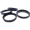 HAFRILY 4 anelli di centraggio da 66,6 mm su 57,1 mm, compatibili con VW, Mercedes-Benz e Audi in plastica nera (4 pezzi)