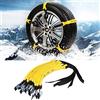 Ejoyous Catene neve universali, set di 10 catene neve, ausilio all'avviamento Catene neve automatiche Anti Skid Nail per auto, SUV, camion con larghezza del pneumatico 185-225 mm