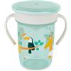 Miniland - Tazza Antigoccia per l'Apprendimento 360º, con Manici e Coperchio, Lavabile in Lavastoviglie, Senza BPA, 270ml (Jungle)