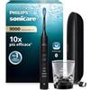 Philips Sonicare DiamondClean 9000 spazzolino elettrico, spazzolino sonico con app, sensore di pressione, 4 modalità di spazzolamento, 3 livelli di intensità, nero, modello HX9911/09
