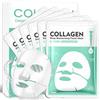 Favelable 6 Pezzi Maschera Idratante,Rassodante maschere,Maschera Facciale in Idrogel in due parti,Idratazione Profonda & Effetto Lifting,Per Una Pelle Luminosa Ed Elastica