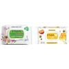 Fria Baby Sensation Solviette con Coperchio, Confezione da 25 & Utility Bambino Salviette Con Coperchio -pezzi, Bianco, Aloe Vera, 110 Unità