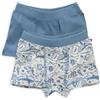 People Wear Organic Set 2 Boxer bambino in cotone bio Mare- col. blu-bianco fantasia