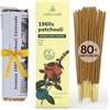 Calmveda Set Bastoncini Incenso Patchouli - (80 incensi profumati) pulito niente carbone incenso, realizzato con fiori riciclati | Incensi Naturali, Incenso Pachouli rilassante per calmare