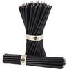 Danilovo - Candele in Cera d'Api, 50 Pezzi, Colore Nero, Candele Decorative per Preghiera, per Rituali, Decorazione o Candele di Compleanno, 18,5 cm x 0,61 cm