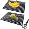 VIQIHEOE Tappetino per Lavello Cucina, 30 x 40 cm, 2 Pezzi Tappetini Regolabili per Lavello, Lavello da Cucina Tappetini con 1 Forbici, Tappetino per Lavello in PET, Adatto per Lavabo(Nero)