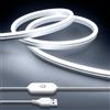iNextStation 2M Striscia LED Bianco Freddo, 5V USB Neon Strisce LED