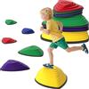 AIYAPLAY Set di 6 Trittsteine, design antiscivolo, per interni ed esterni, impilabile, Multicolore | Aosom Italy