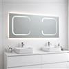 Kiamami Valentina Specchio 180x80 rettangolare retroilluminato con strisce led