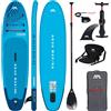 Aqua Marina Fusion SUP Board 330 cm gonfiabile - Tavola da paddle allround per principianti - Blu + seggiolino per kayak