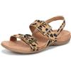 Vionic Sandali bassi Reese Donna, Pelle scamosciata leopardata marrone, 6.5 UK Wide