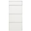 Kare Design scarpiera Caruso 3 plus 1, bianco, 3+1 anta basculanti per max. 6 paia, conservazione oggetti, salvaspazio, 119x50x15cm, corridoio, ingresso, stile minimalista, design e praticità