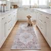 Safavieh Tappeto Tradizionale Rug Ideale per aree ad alto passaggio - Lavabile in Lavatrice e Antiscivolo - Tucson Collection, A Pelo Corto, in Grigio Chiaro e Ruggine, 244 x 244 cm