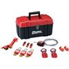 Master Lock S1117ES31KA Lockout Tagout Kit di Isolamento Elettrico Compreso 3 Lucchetti di Sicurezza, 1 Cavo, 2 Chiavistello di Isolamento, 6 Blocchi Interruttore Elettrico