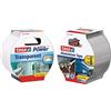 Tesa 56349-00000-03 Nastro da Riparazione in Polietilene, Trasparente Nastro in Alluminio per Riparazioni Nastro adesivo multiuso Per uso interno ed esterno Extra adesivo e resistente