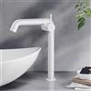 EMKE Rubinetto da bagno bianco opaco, 332 x 220 x 76 mm, in ottone, cartuccia in ceramica, rubinetto per bagno, rubinetto con aeratore, rubinetto per lavabo, rubinetto per lavabo, facile installazione