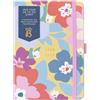 BusyB Busy B A6 Diary - Mid-Year Academic Planner - Aug '26 - Aug '27 - Floral Print Journal - Week-to-View with To-Do Lists, Notes Pages, 3 Pockets, Pen Loop, Year Planner & Elastic Closure