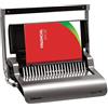 Fellowes Rilegatrice Spirale a Dorsi Plastici Quasar+, Rilegatrice a Pettine Manuale, 21 fori, Rilegatura fino a 500 Fogli, Perforazione 25 Fogli, con Misuratore dei Dorsi e Guida Margine