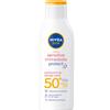 Nivea (Beiersdorf SpA) Nivea Sun Latte Solare Sensitive Immediate Protect FP50+ 200 ml, Crema solare per le allergie solari ml
