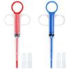 Nifocc Mangiatoia per medicinali per animali domestici, siringa per pillole per animali domestici, dispenser di liquidi con punta in silicone morbido, per cani, gatti, uccelli, piccoli animali, blu e