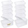 Jinzhenhong 10 scatole trasparenti per l'alimentazione di rettili, habitat per animali, terrario in plastica, per rettili, tartarughe, ragni, rane, scorpioni, serpenti (11 x 7 x 5,5 cm)