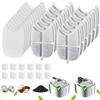 WILKIEE FS10LUS, kattenfonteinfilter, 12-delige set voor drinkfontein voorkatten, 6-traps filter, 12-maandenset vervangingsfilters (12 filters + 12 spon）