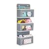 jinminamz Portaoggetti da Appendere, Borsa Tasche Portaoggetti da Parete con 3 Scomparti, Organizer Porta per Camera, Cucina, Bagno, Dormitorio,32 x 68 x 10 cm,Grigio