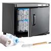 Kensbro Scaldasalviette Caldo da 23 L, Asciugamano Caldo Sterilizzatore Gabinetto con Lampada UV, Armadietto Scaldasalviette Caldo Professionale, Riscaldamento A 360°, Temperatura 75°c, Nero