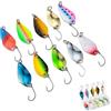 KOLZEMV Set di 10 cucchiai da trota, 2,5 g, 3,5 g, 5 g, accessori da pesca, cucchiaio per la pesca alla trota, set di cucchiaini in metallo, cucchiaino per trote e molto altro ancora