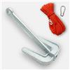 Shop SoftAir Ancora Hall in Ghisa Zincata a Caldo con Cima Galleggiante 30m e Moschettone Inox Inclusi -Ceppo Mobile per Barca e Gommone - Sabbia e Fango - 2Kg 3Kg 4Kg 6Kg 8Kg 10Kg (3 kg)