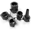 pangdapengpeng 5 Pezzi Adattatore per Pompa SUP, Gommoni Adattatore, Universale Aria Attacco Gonfiabile Set per Paddleboard, Gommoni, Kayak (Nero)