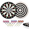 HelaCueil Bersaglio per freccette da 43 cm, doppio lato, spessore 2 cm, set da 9 freccette