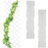 Relaxdays Set 3 Tralicci Estensibili in Plastica, Grigliato per Piante Rampicanti, Giardino e Balcone, 250 cm, Bianco