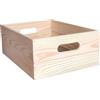 Aranaz Scatola portaoggetti impilabile pino massiccio 60 x 40 x 15 cm