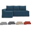 TLYESD Easy Fit Friheten Couch Cover Replacement for IKEA Friheten Sofa Cover, Friheten Sleeper Sofa Cover, Friheten Slipcove, Friheten Cover Only!（Navy Blue, Left Chaise）