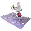 ASVP Shop Biglietto pop-up 3D Space Rocket, biglietto di auguri fatto a mano, regalo per ragazzo e ragazza, festa per bambini, biglietto per figlio, figlia, nipote