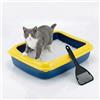 Animal House Cat Litter Tray with Edge, Toilet Bowl with Scoop Included, Size M 38 x 28 x 10.5 cm, Toilet Box in Durable Plastic, Practical and Hygienic - Made in Italy
