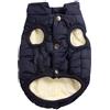 JoyDaog Giacca per cani calda foderata in pile a 2 strati, per cuccioli, invernale, freddo, morbido, antivento, per cani di piccola taglia, blu, M