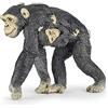 PAPO - Statuetta Scimpanzé con Cucciolo Realistica - 3 Anni + - Collezione La Vita Selvaggia - Gioco Educativo Famiglia di Primati - Idea Regalo Giocattolo Bambina Bambino