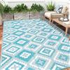Enyhom Grande Tappeto da Esterno Impermeabile 240 x 300 cm, Plastica Riciclata Tappeto Esterno Resistente ai Raggi UV Tappetino da Campeggio per Esterni, Balcone, Pavimento, Camper, Cortile