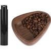 Penitue Set di Dosatore per Chicchi di Caffè e Flacone Spray, Vassoio Dosatore Chicchi in Legno Noce Accessori per Caffè Espresso con Spray Antistatico