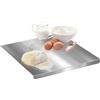LEKEFETO Tagliere in Acciaio Inox, 30 x 30 cm, 1,5 cm di Spessore, Tavola da Impasto, Acciaio Inox per Cucina, Tagliere per Carne e Verdure, Piano di Lavoro in Acciaio Inox con Bordo di Arresto
