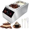 DULNICE Tempratore professionale per cioccolato, 600 W, in acciaio inox, 2 x 1,55 l